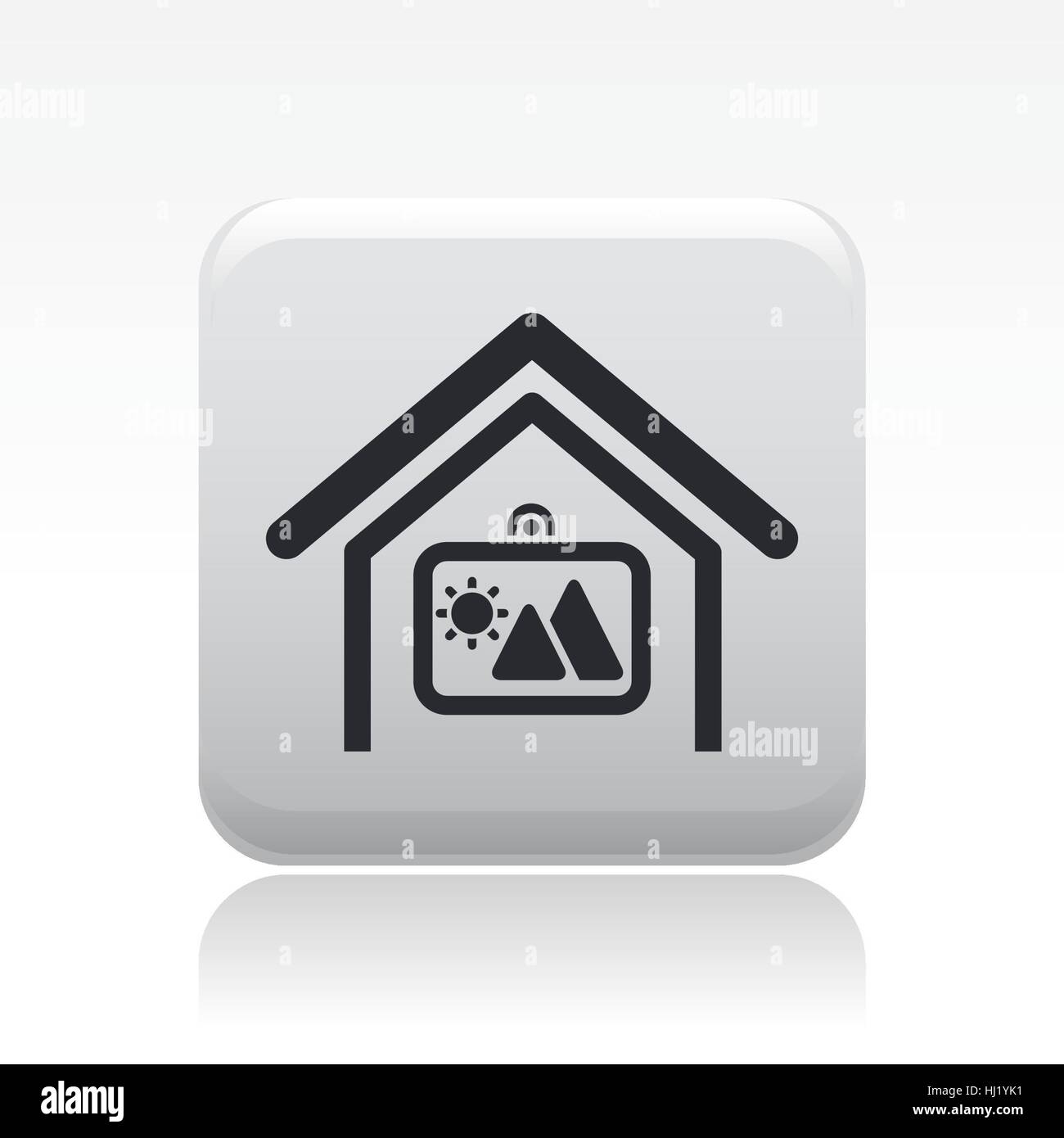Vector illustration of single isolated home icon Stock Photo - Alamy