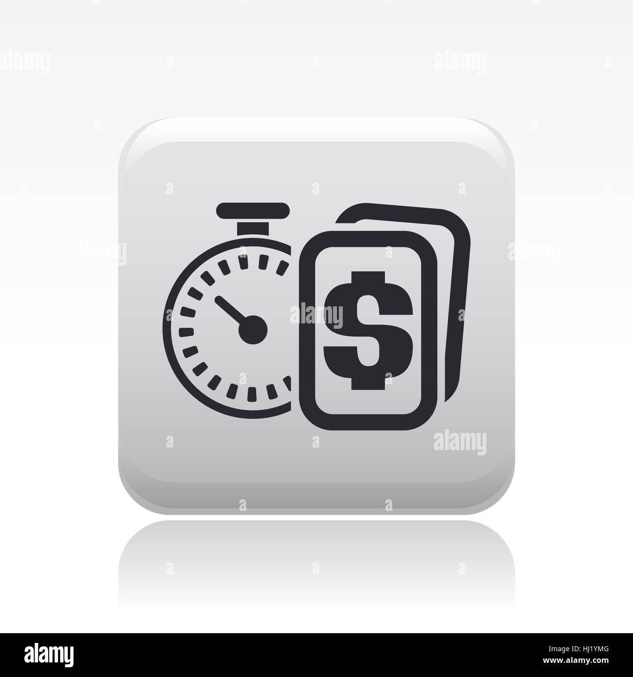 Vector illustration of single isolated time money icon Stock Photo - Alamy