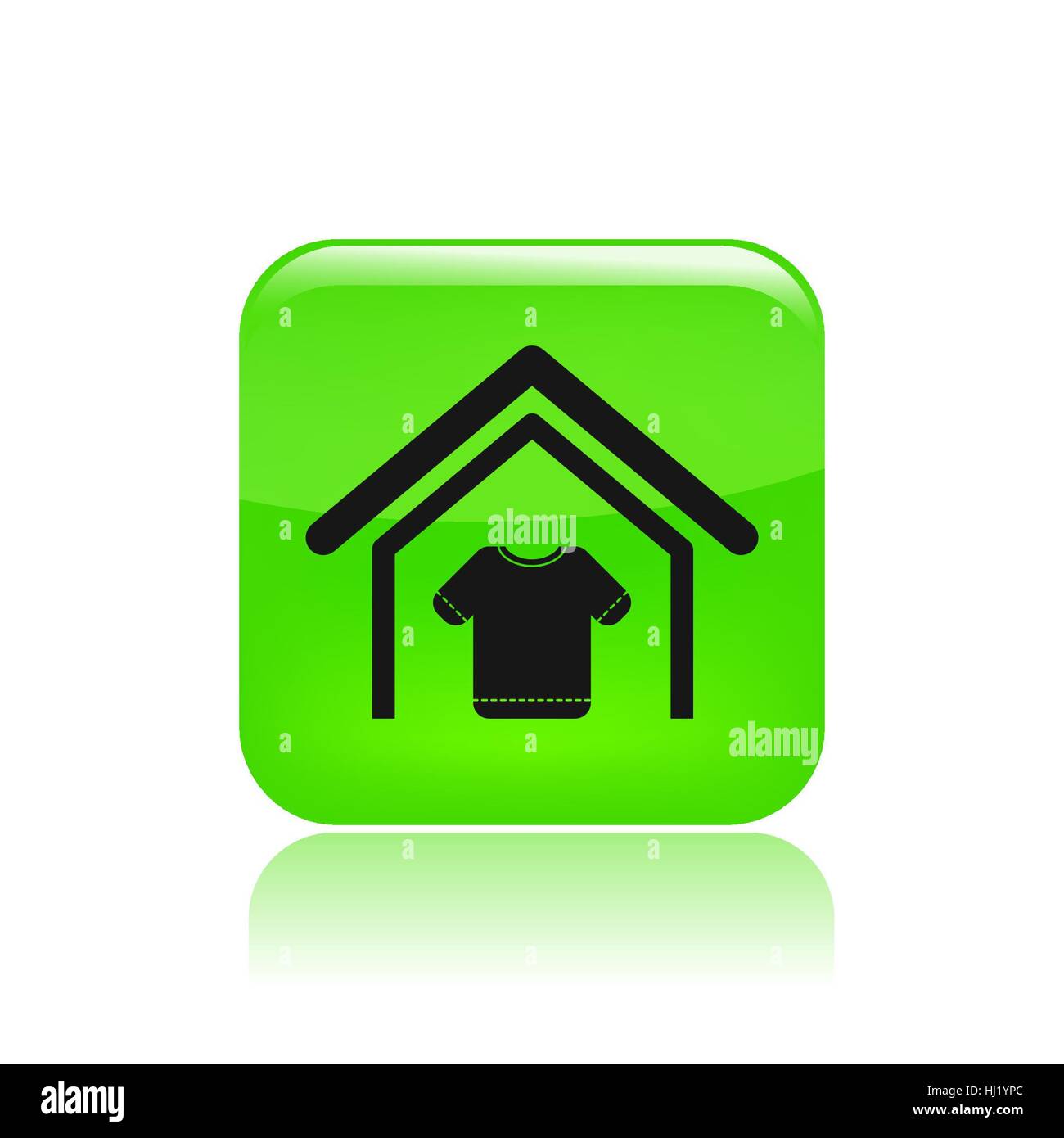 Vector illustration of single isolated clothing store icon Stock Photo ...