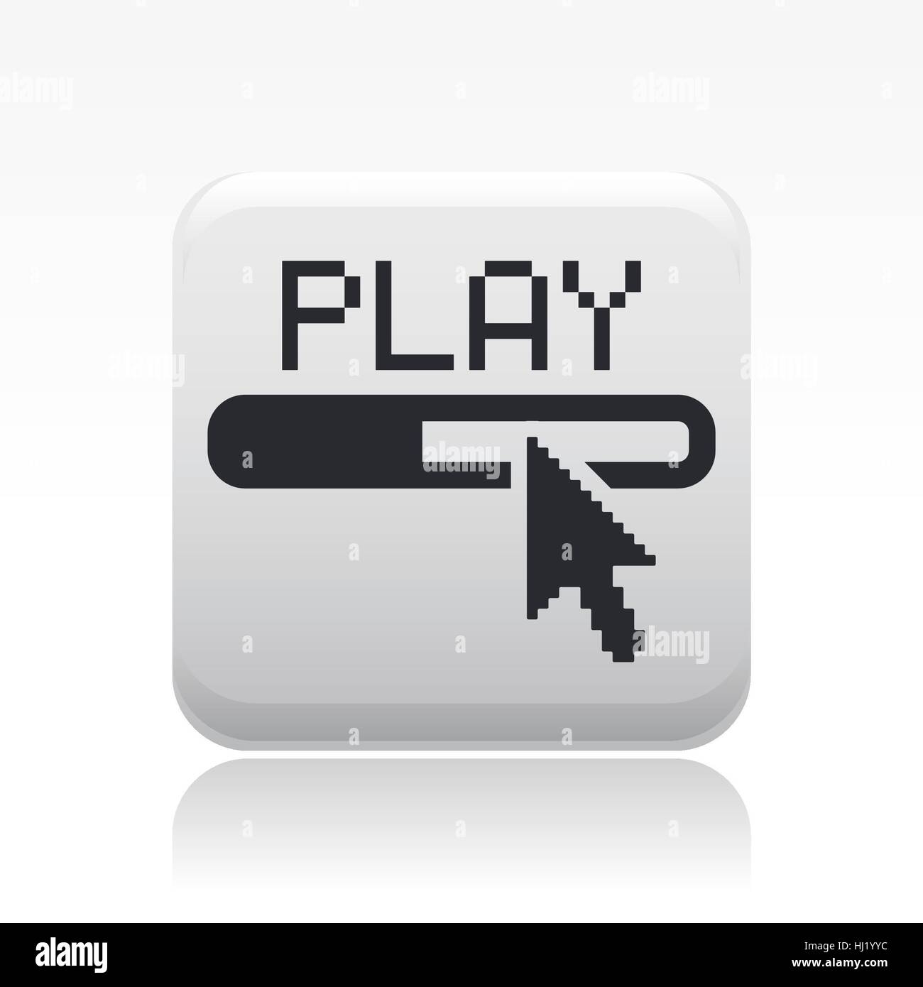Vector illustration of single isolated player progress icon Stock Photo ...