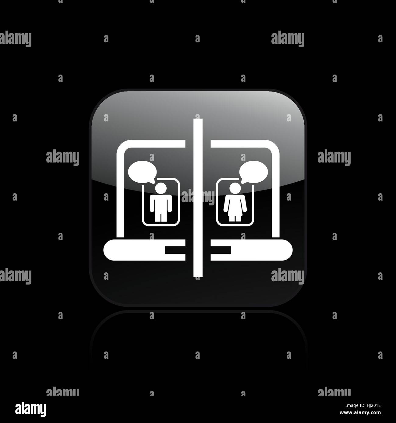 Vector illustration of single isolated chat icon Stock Photo - Alamy
