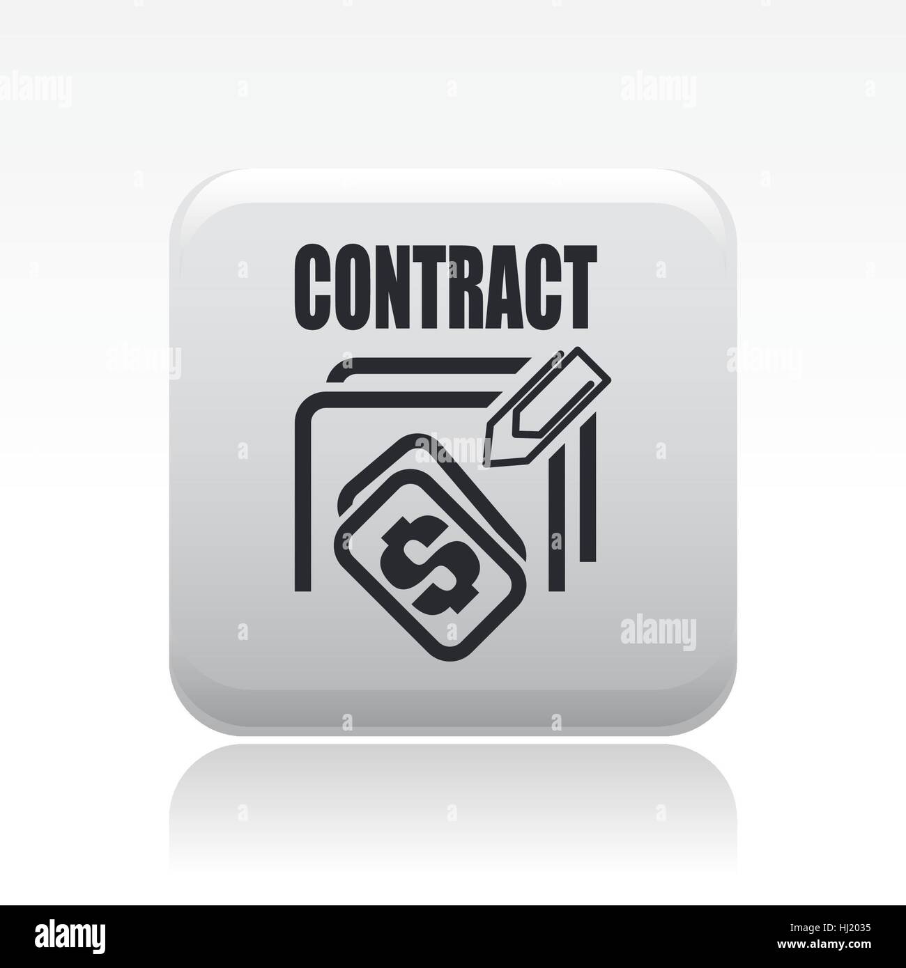 Vector illustration of single isolated contract icon Stock Photo - Alamy