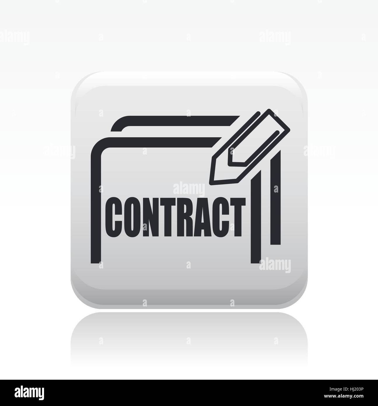 Vector illustration of single isolated contract icon Stock Photo - Alamy