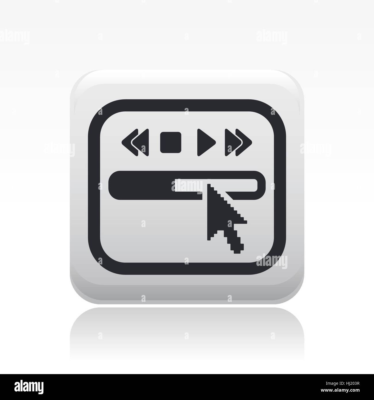 Vector illustration of single isolated player icon Stock Photo - Alamy