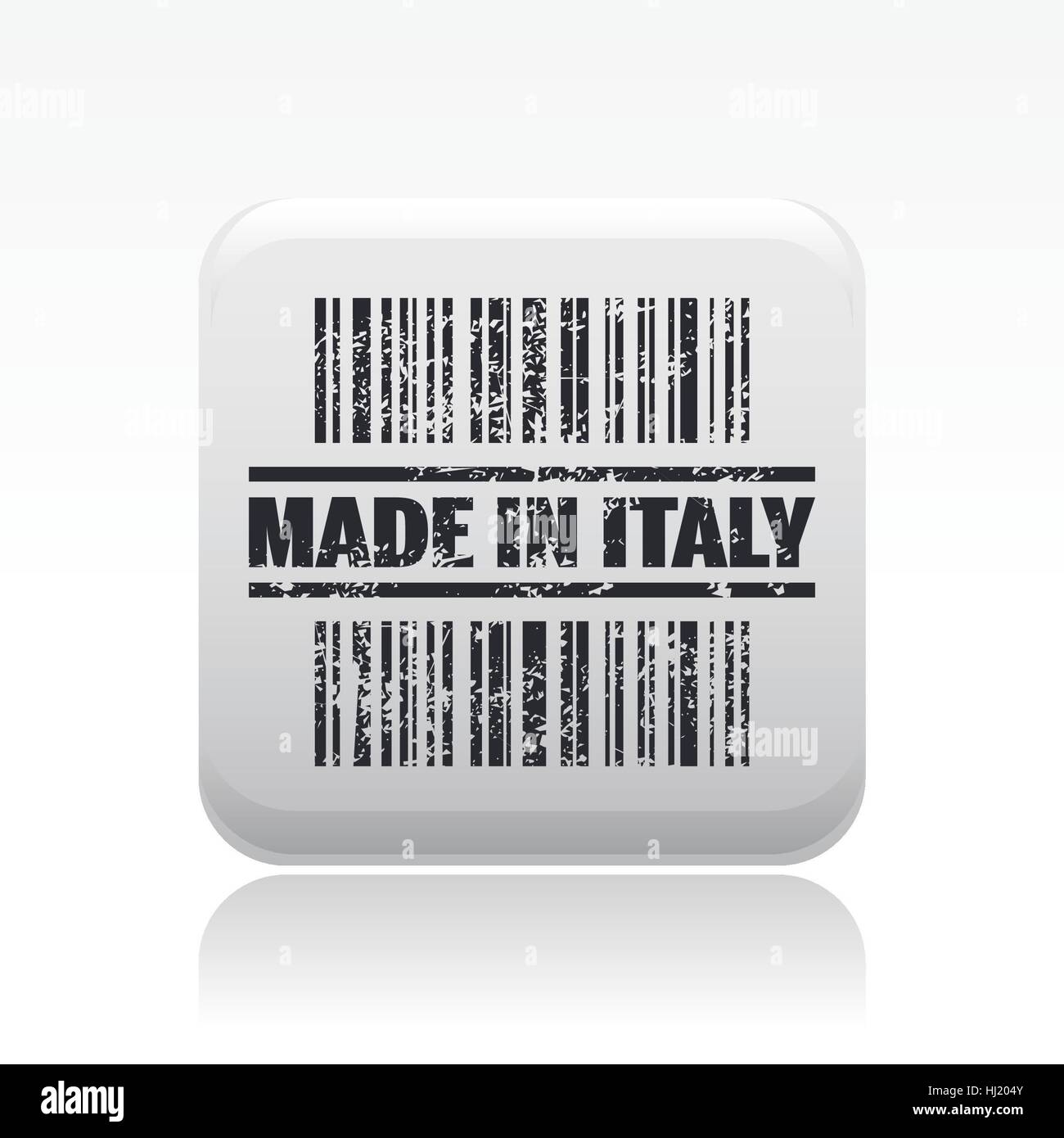 Vector illustration of single isolated made in Italy icon Stock Photo ...