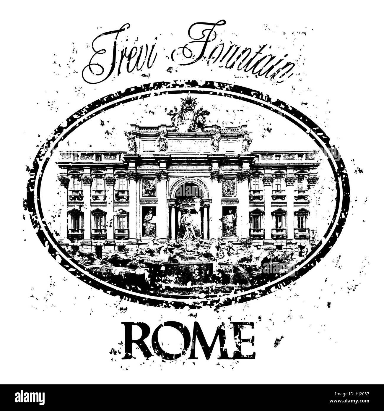 Vector illustration of single isolated Rome icon Stock Photo - Alamy