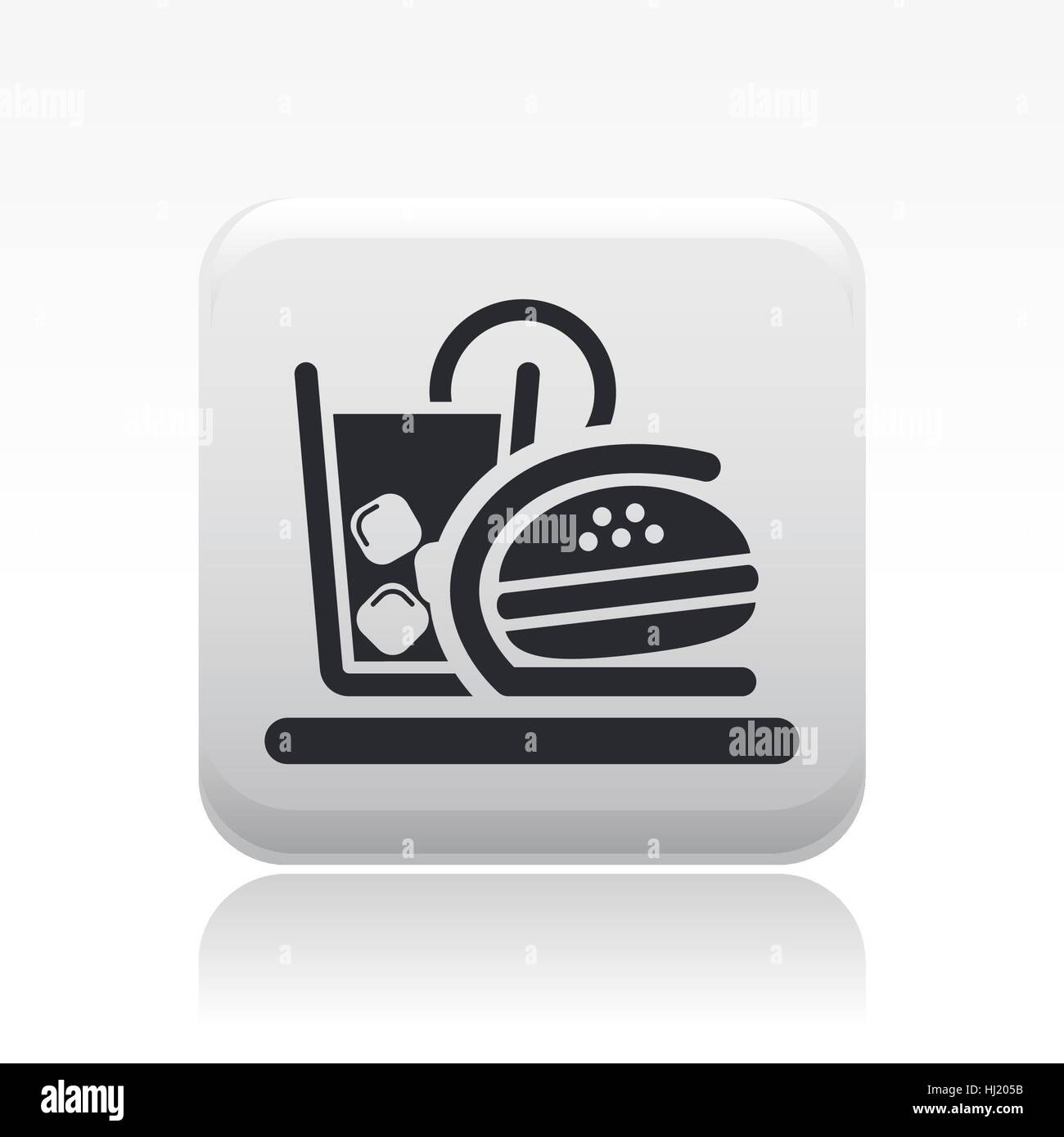 Vector illustration of single isolated fast-food icon Stock Photo - Alamy