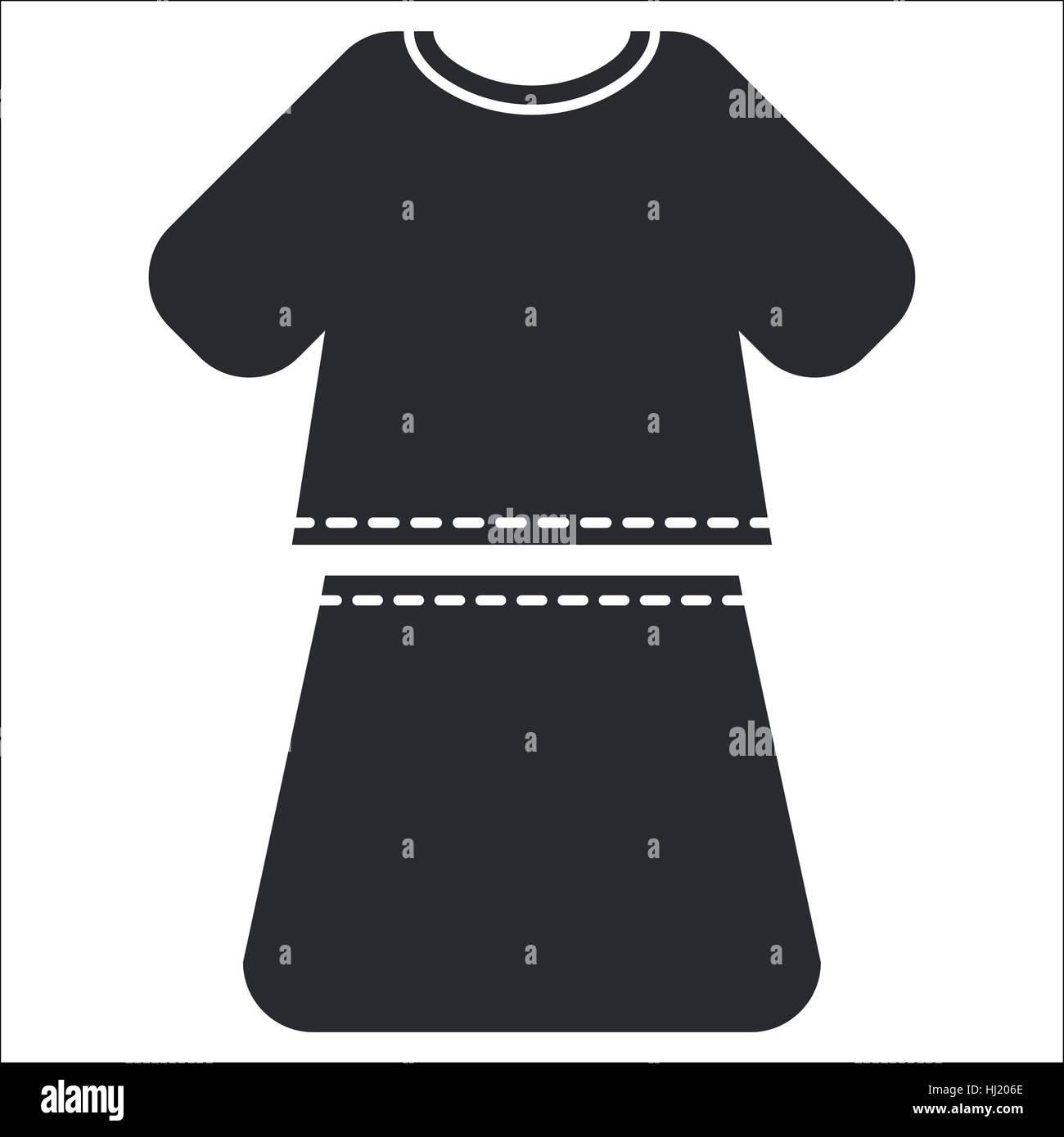 Vector illustration of single isolated dress icon Stock Photo - Alamy