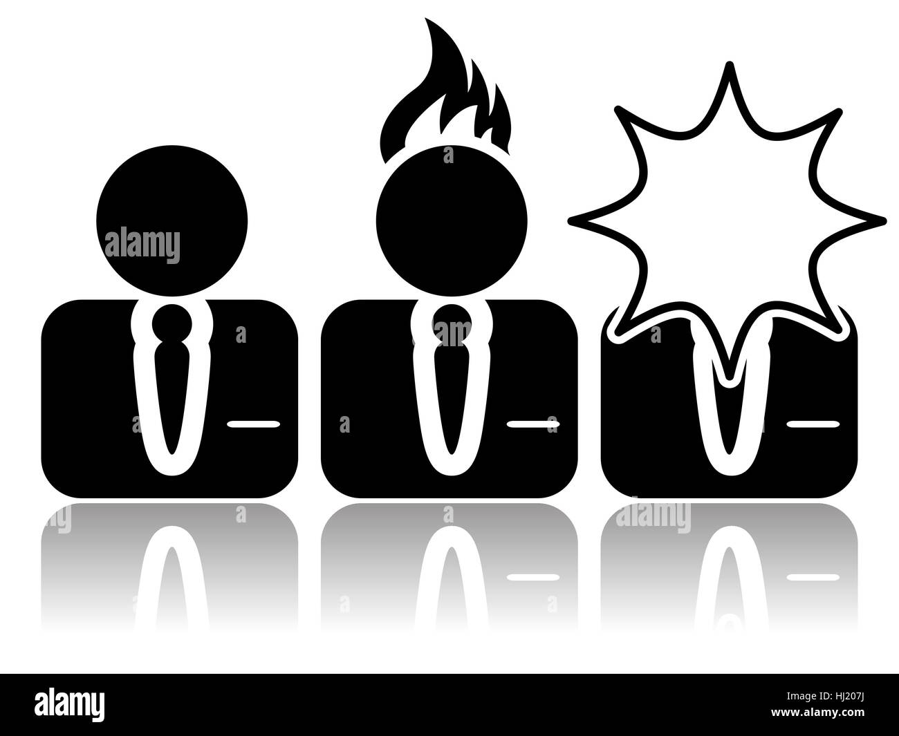 Vector illustration of isolated abstract stress icon Stock Photo - Alamy