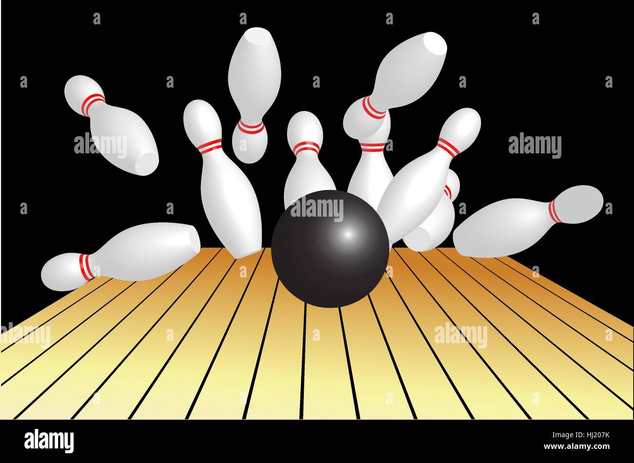 Vector illustration of bowling abstract background Stock Photo - Alamy