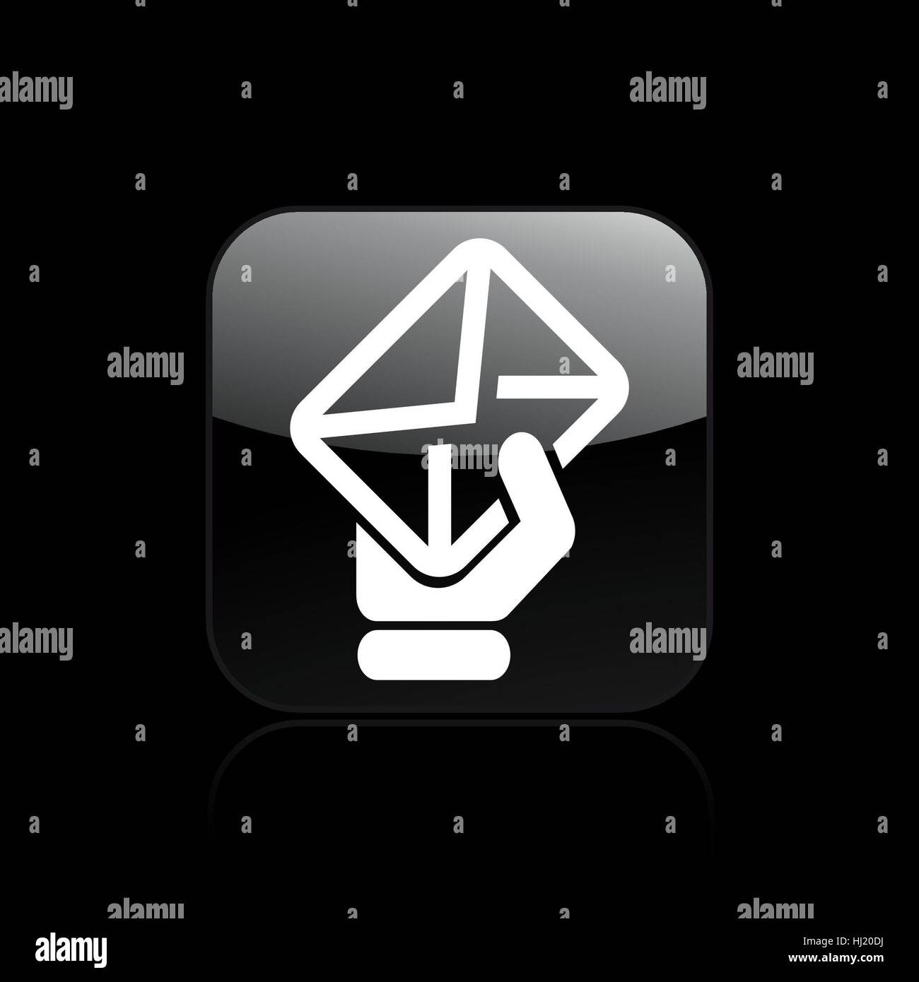 Vector illustration of single isolated mail icon Stock Photo - Alamy