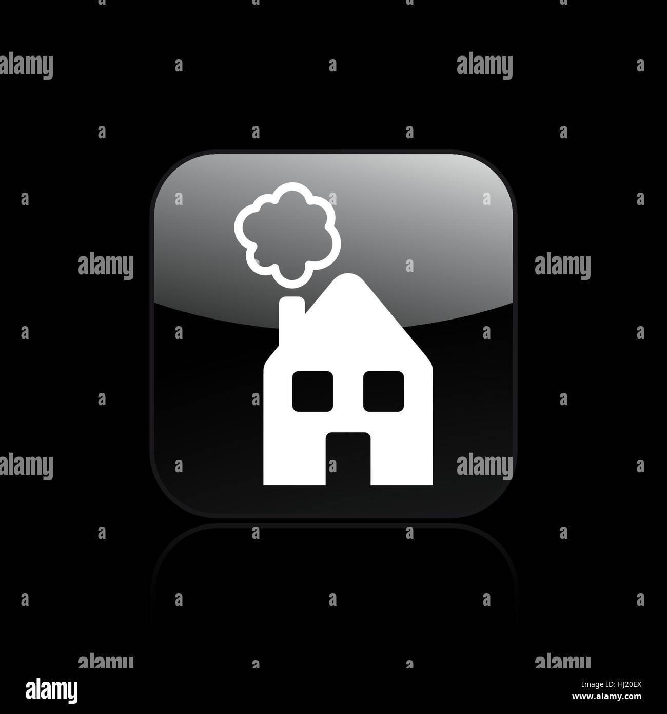 Vector illustration of single isolated home icon icon Stock Photo - Alamy