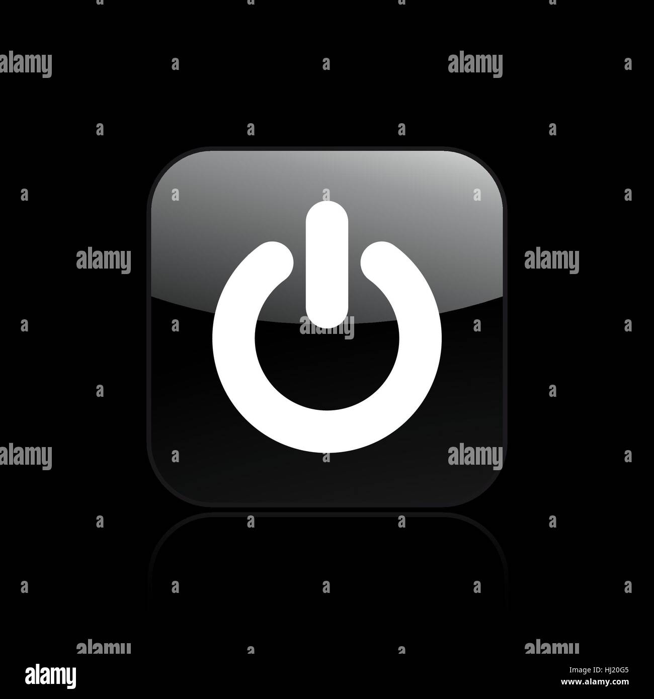Vector illustration of single isolated power icon Stock Photo - Alamy