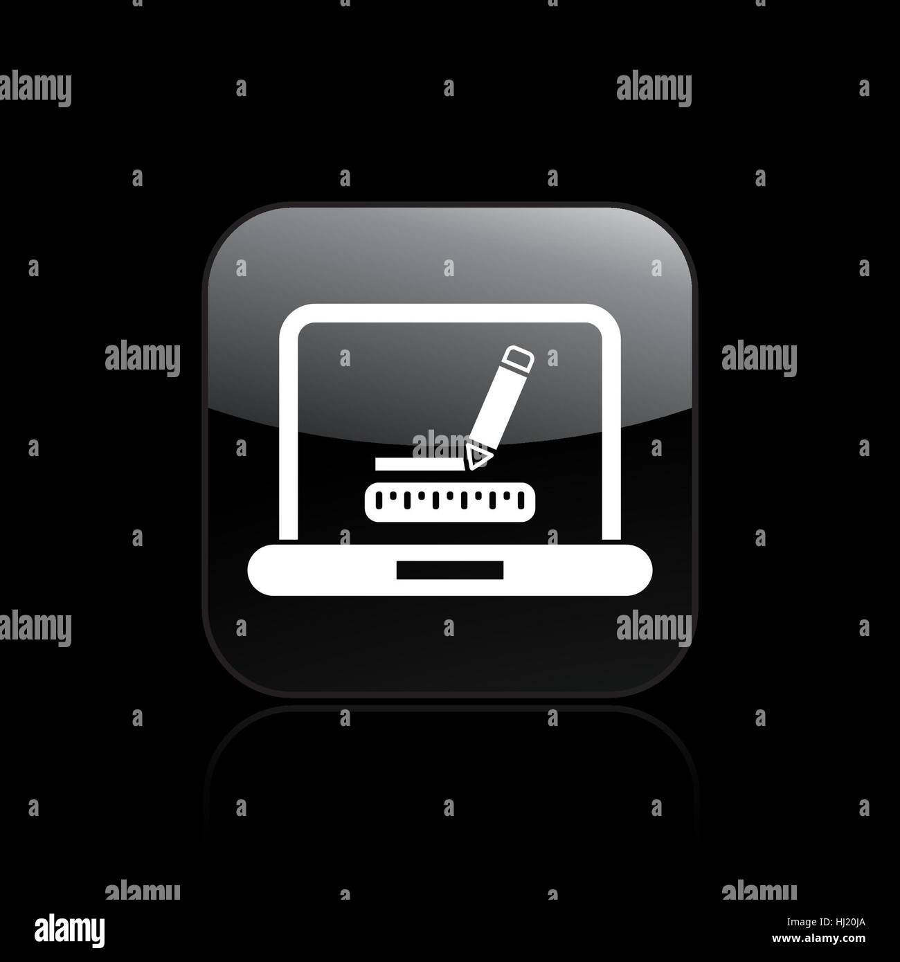 Vector illustration of single isolated computer design icon Stock Photo ...