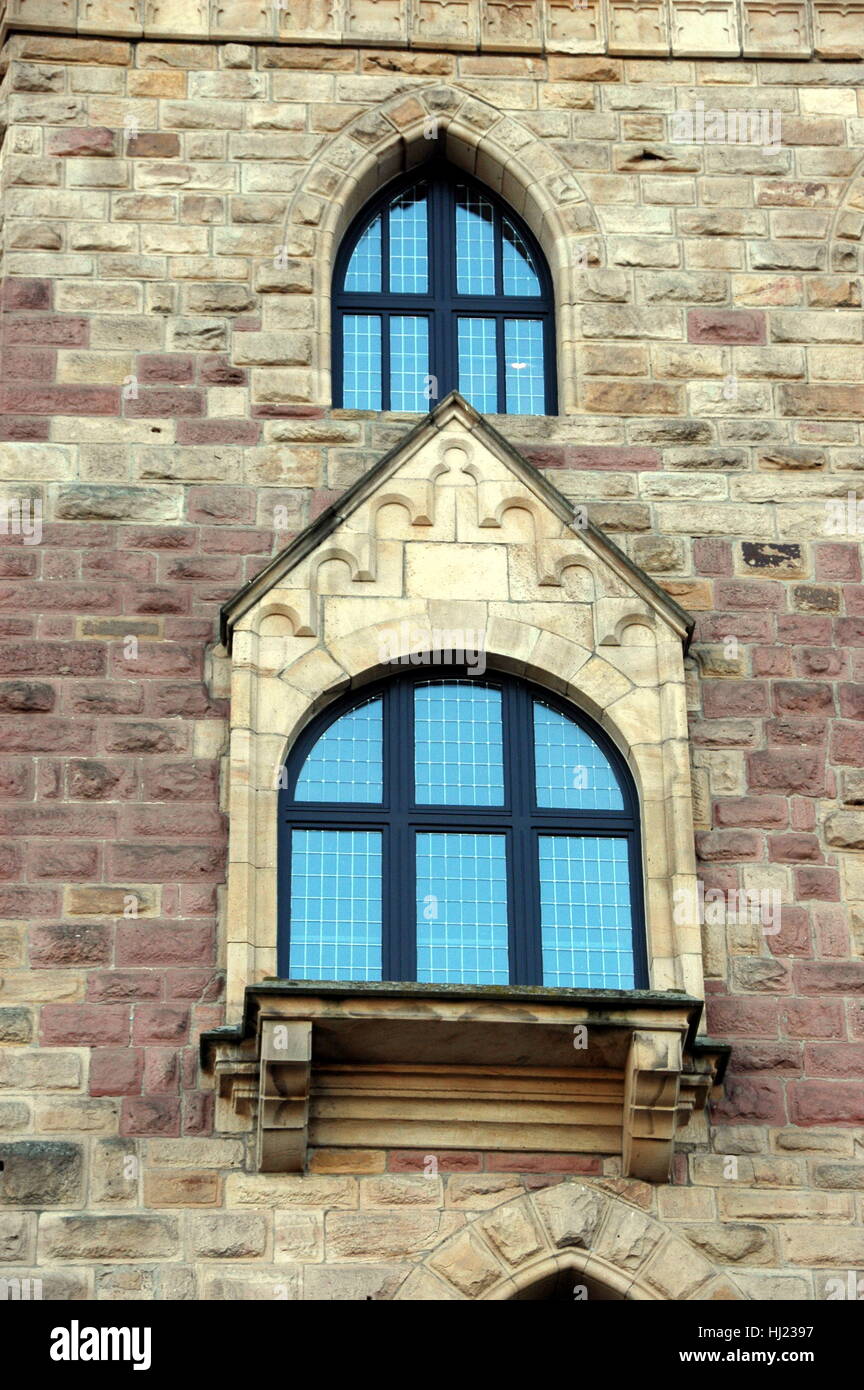 window at hambach castle Stock Photo
