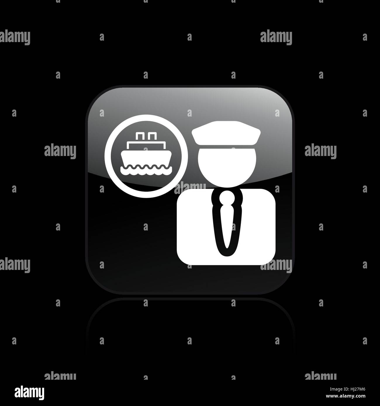 Vector illustration of single isolated boat capitan icon Stock Photo ...