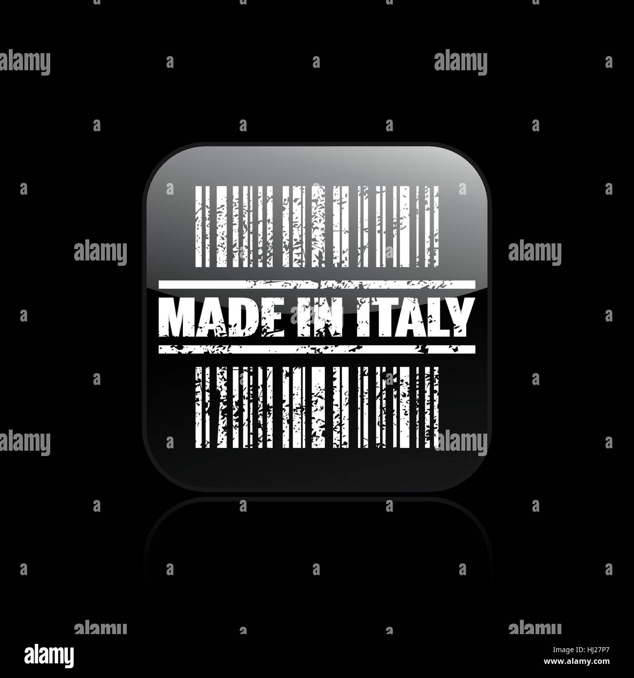Vector illustration of single isolated made in Italy icon Stock Photo ...