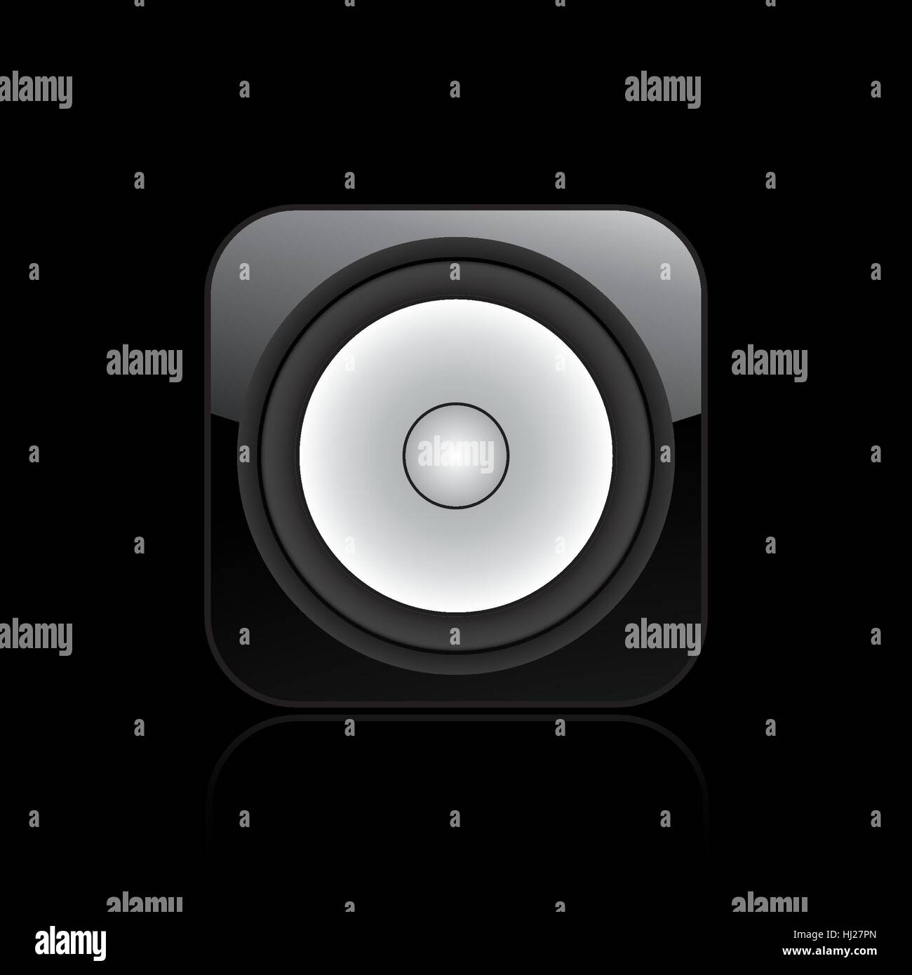 Vector illustration of single isolated speaker audio icon Stock Photo ...