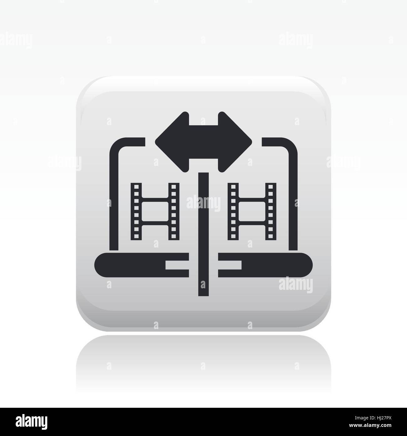Vector illustration of single isolated video sharing icon Stock Photo ...