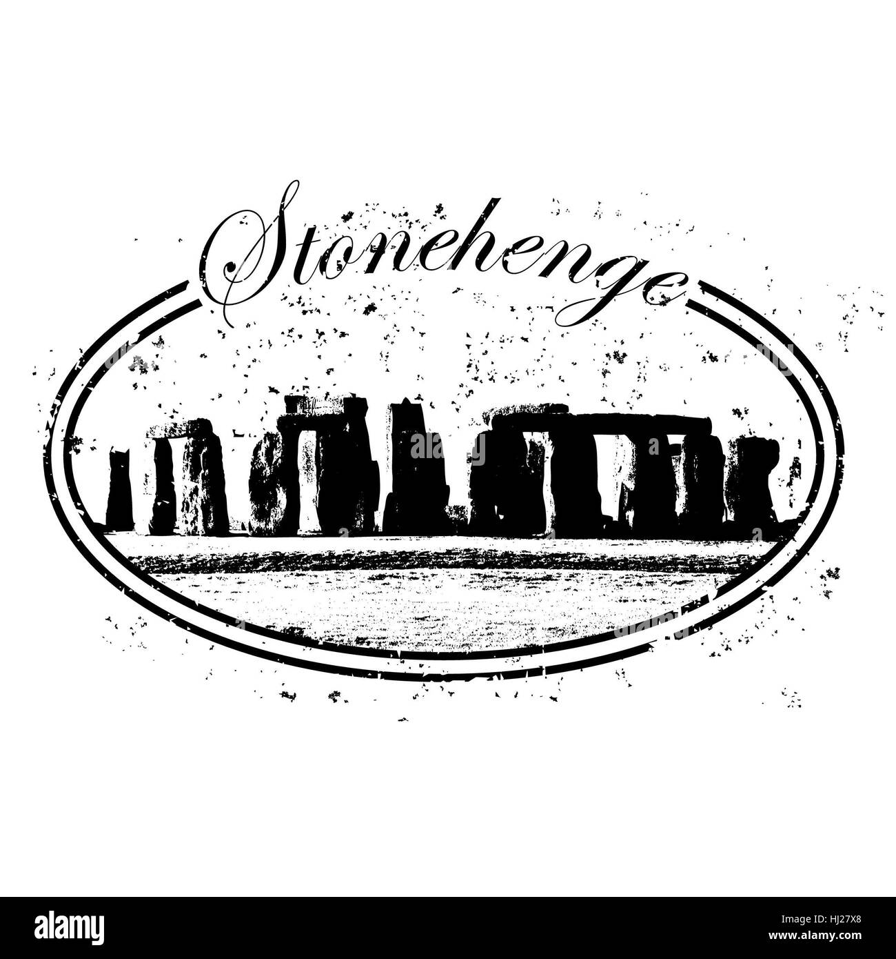 Vector illustration of single isolated Stonehenge icon Stock Photo - Alamy