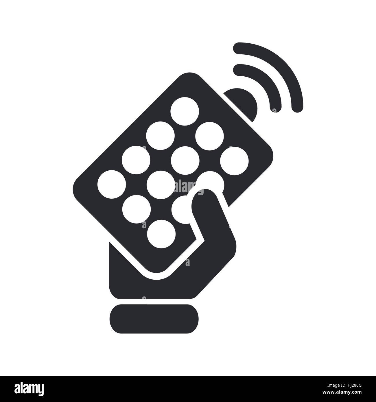 Vector illustration of single isolated remote icon Stock Photo - Alamy