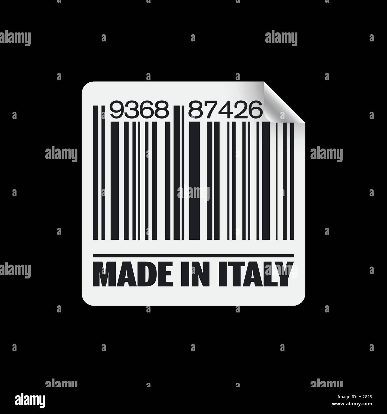 Vector illustration of single isolated made in Italy icon Stock Photo ...