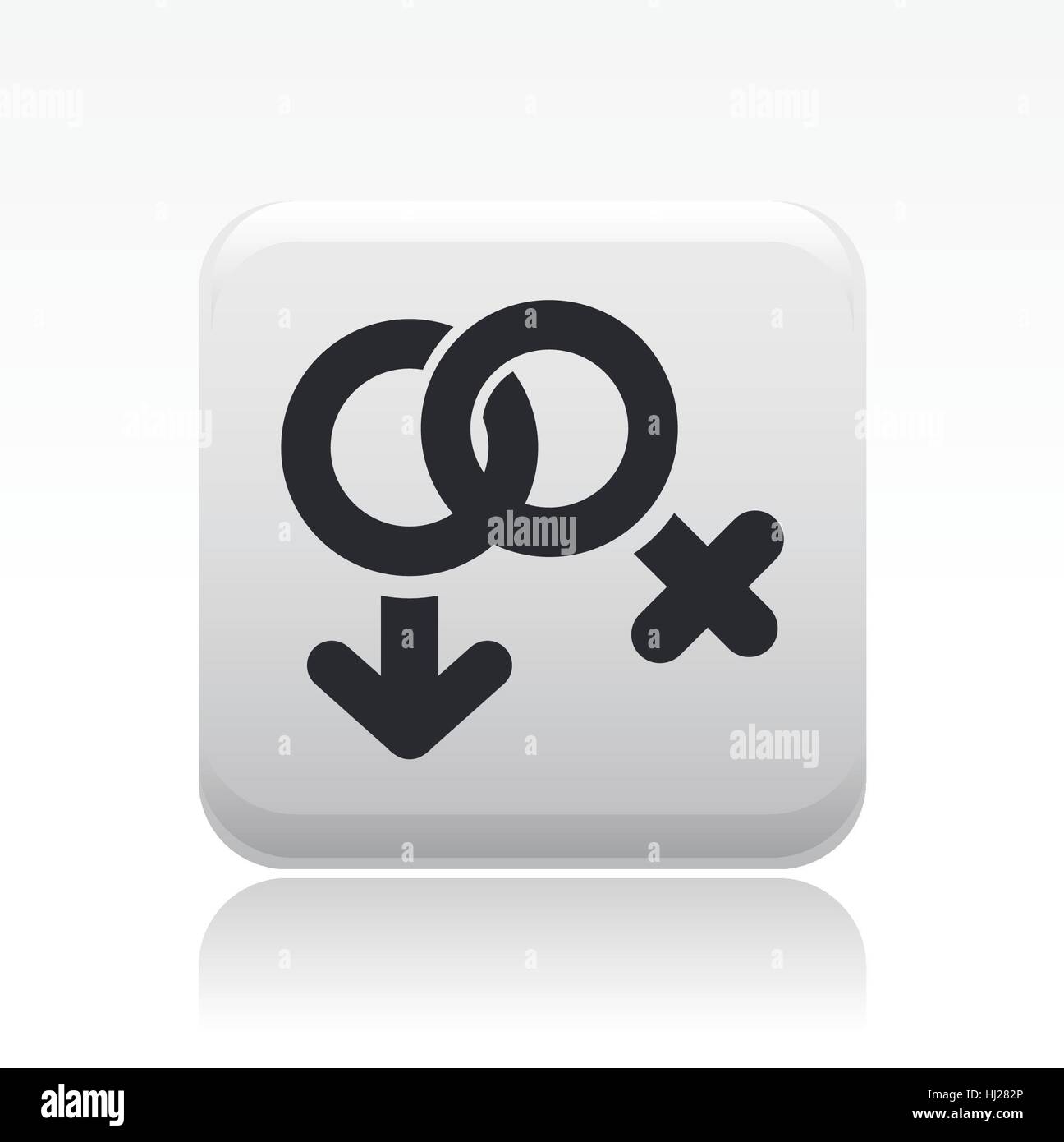 Vector illustration of single isolated male-femal icon Stock Photo