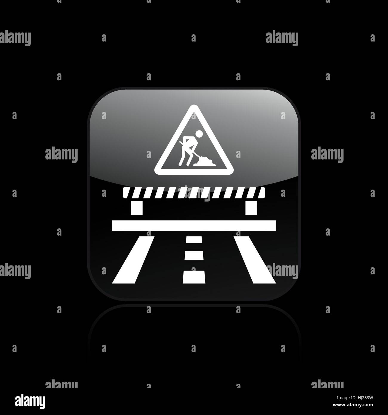 Vector illustration of single isolated work in progress icon Stock ...