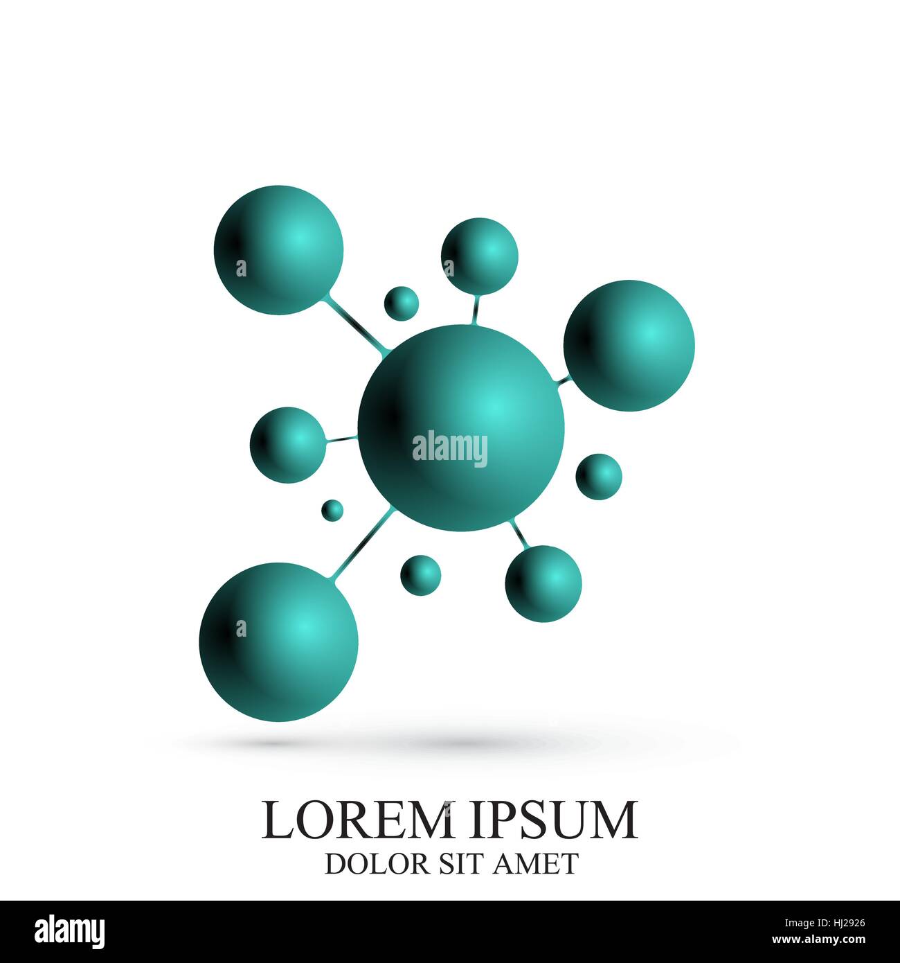 3D Logotype icon dna and molecule. Vector template Logo for medicine ...