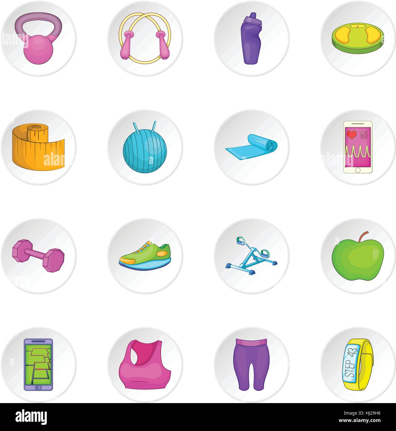 Healthy lifestyle icons set Stock Vector Image & Art - Alamy