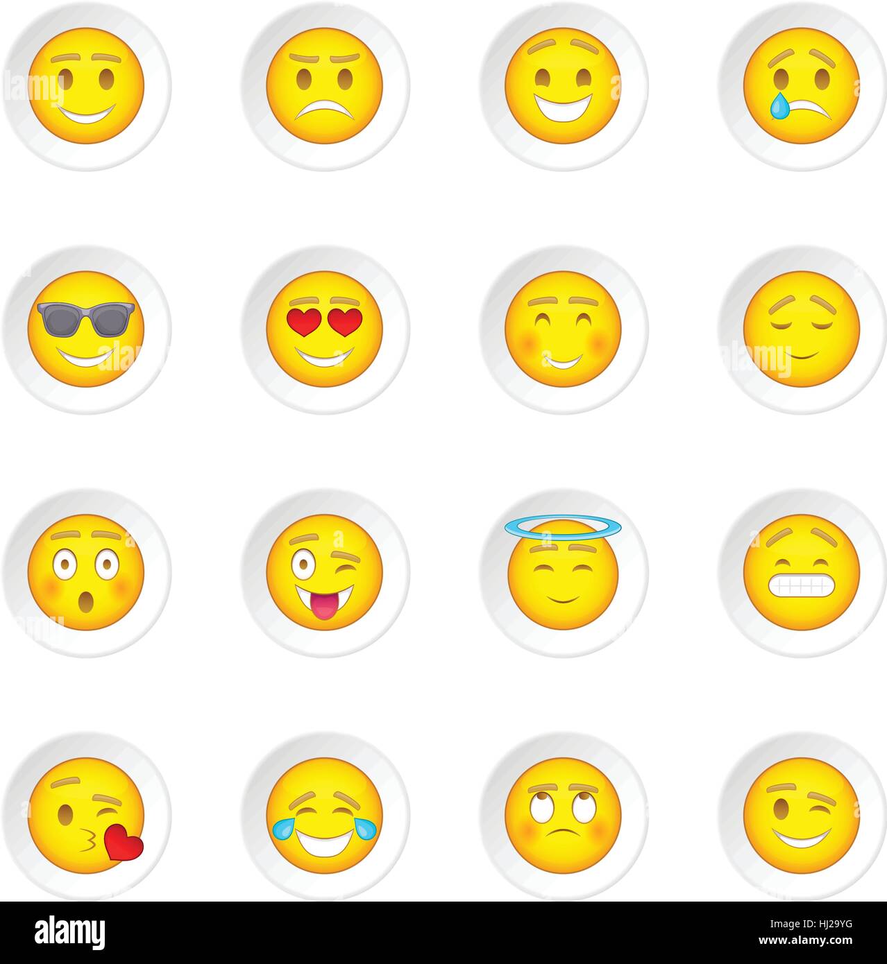 Smiles icons set Stock Vector Image & Art - Alamy