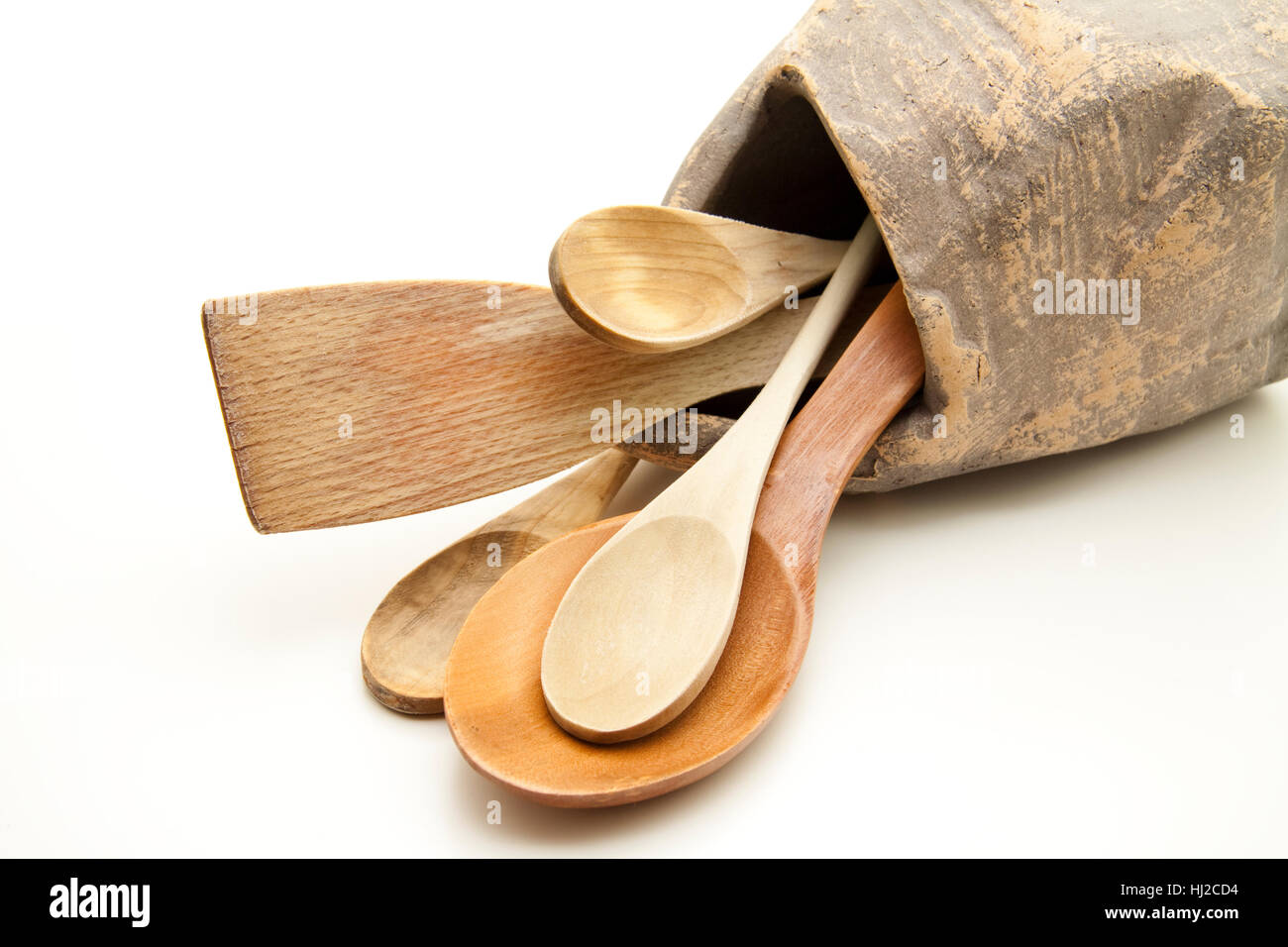 wooden spoon, object, stone, wooden spoon, holzschaber, holzgeschirr, Stock Photo