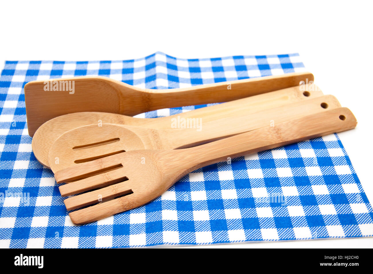 fork, wooden spoon, scraper, kitchenware, object, household, fork, napkin, Stock Photo