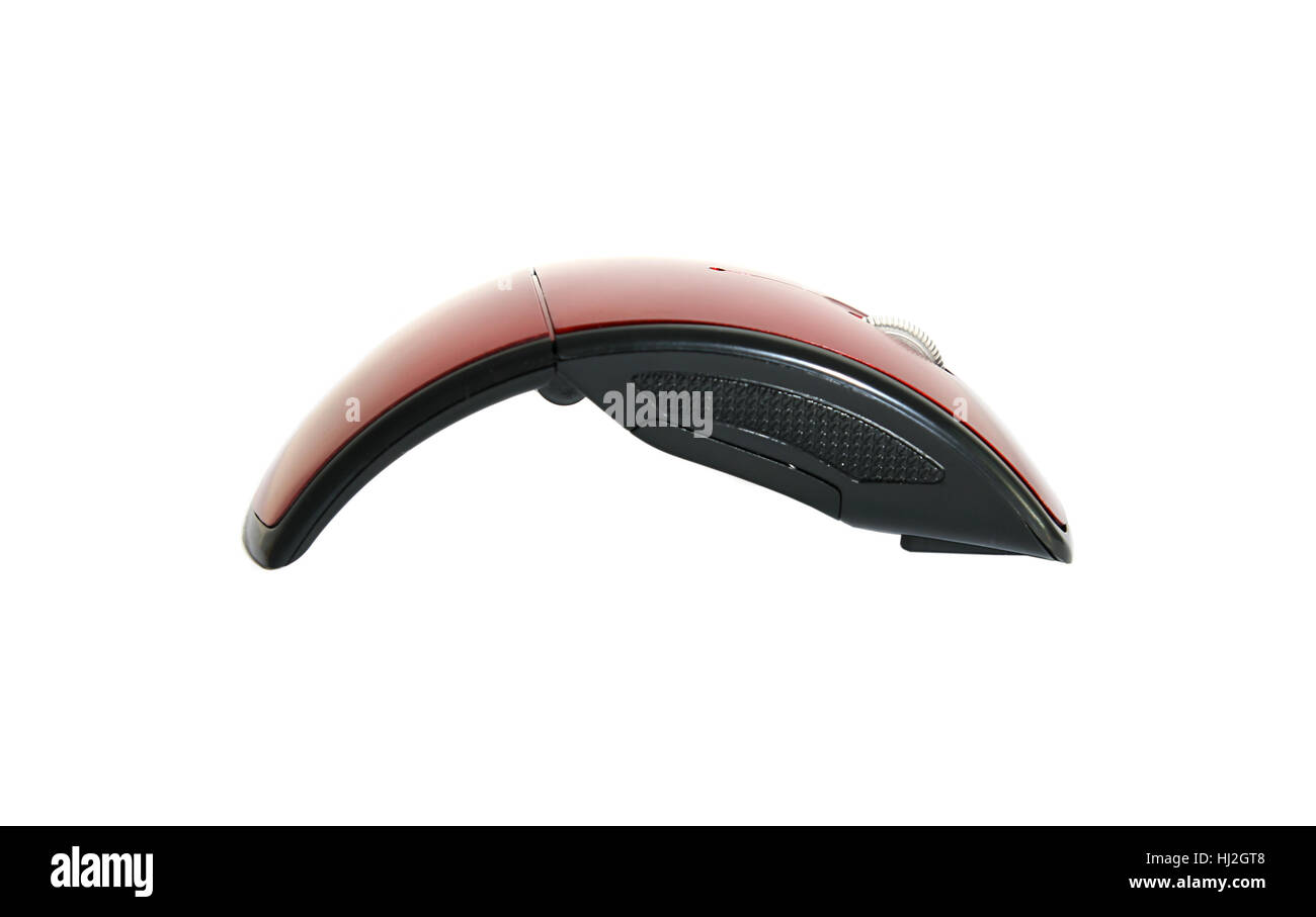 Profile view of a portable wireless mouse isolated on white background ...