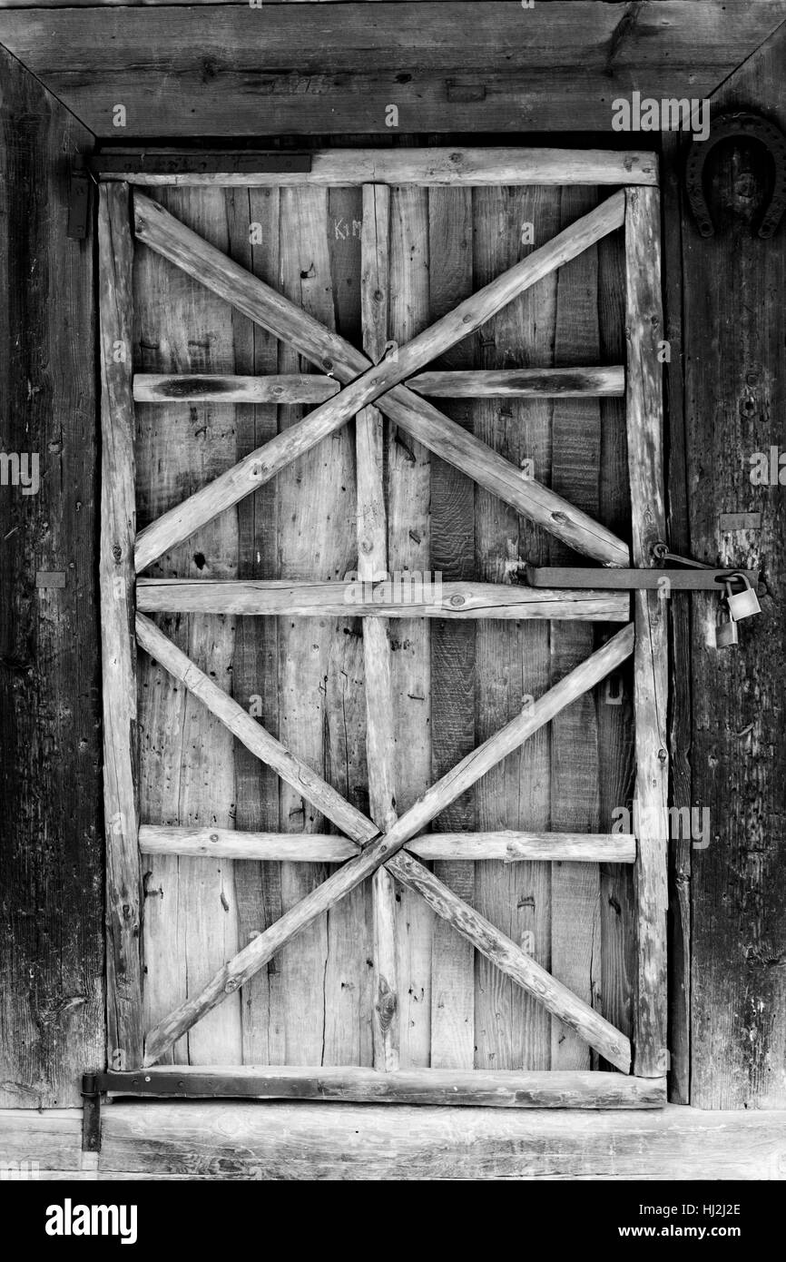 Wood door Black and White Stock Photos & Images - Alamy