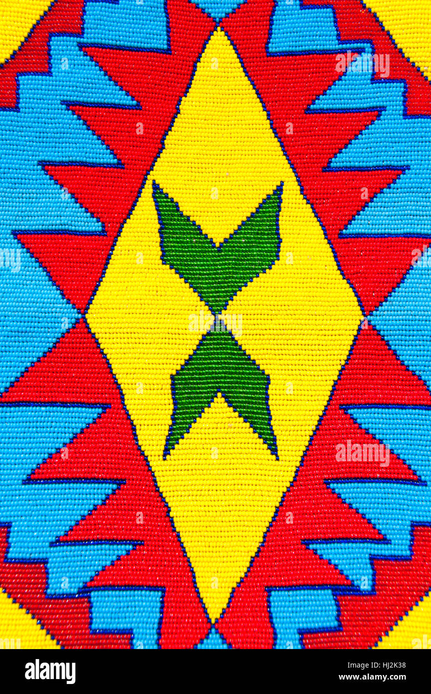 Native American beadwork, Pi-Ume-Sha Treaty Days, Warm Springs Indian Reservation, Oregon Stock Photo