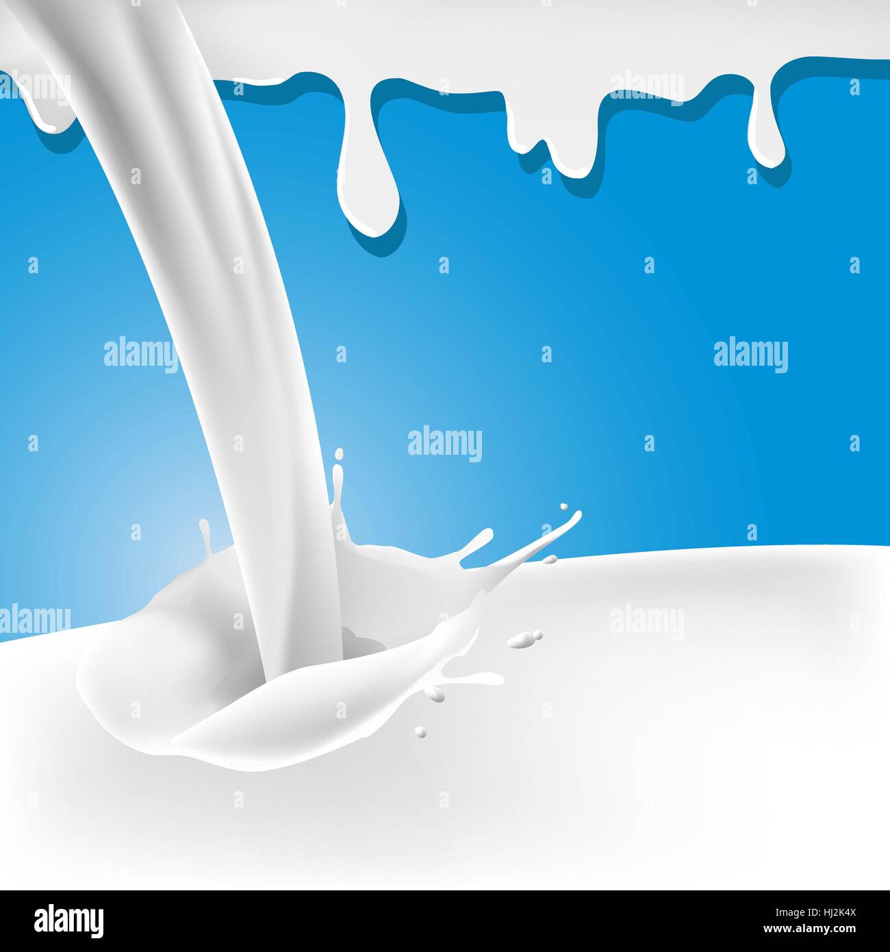 Realistic white milk splash Stock Vector