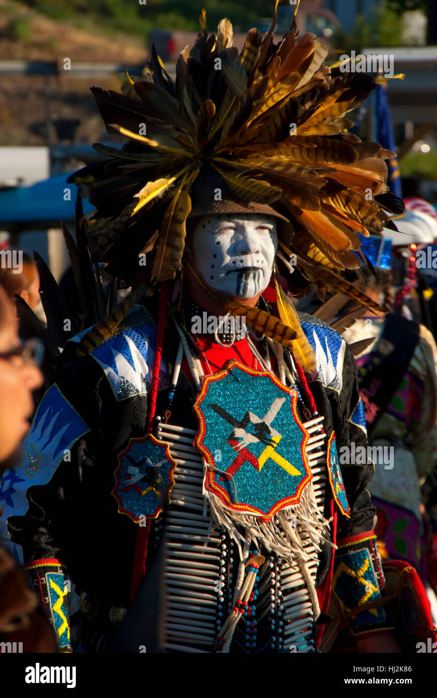 Man in regalia, PiUmeSha Treaty Days, Warm Springs Indian Reservation