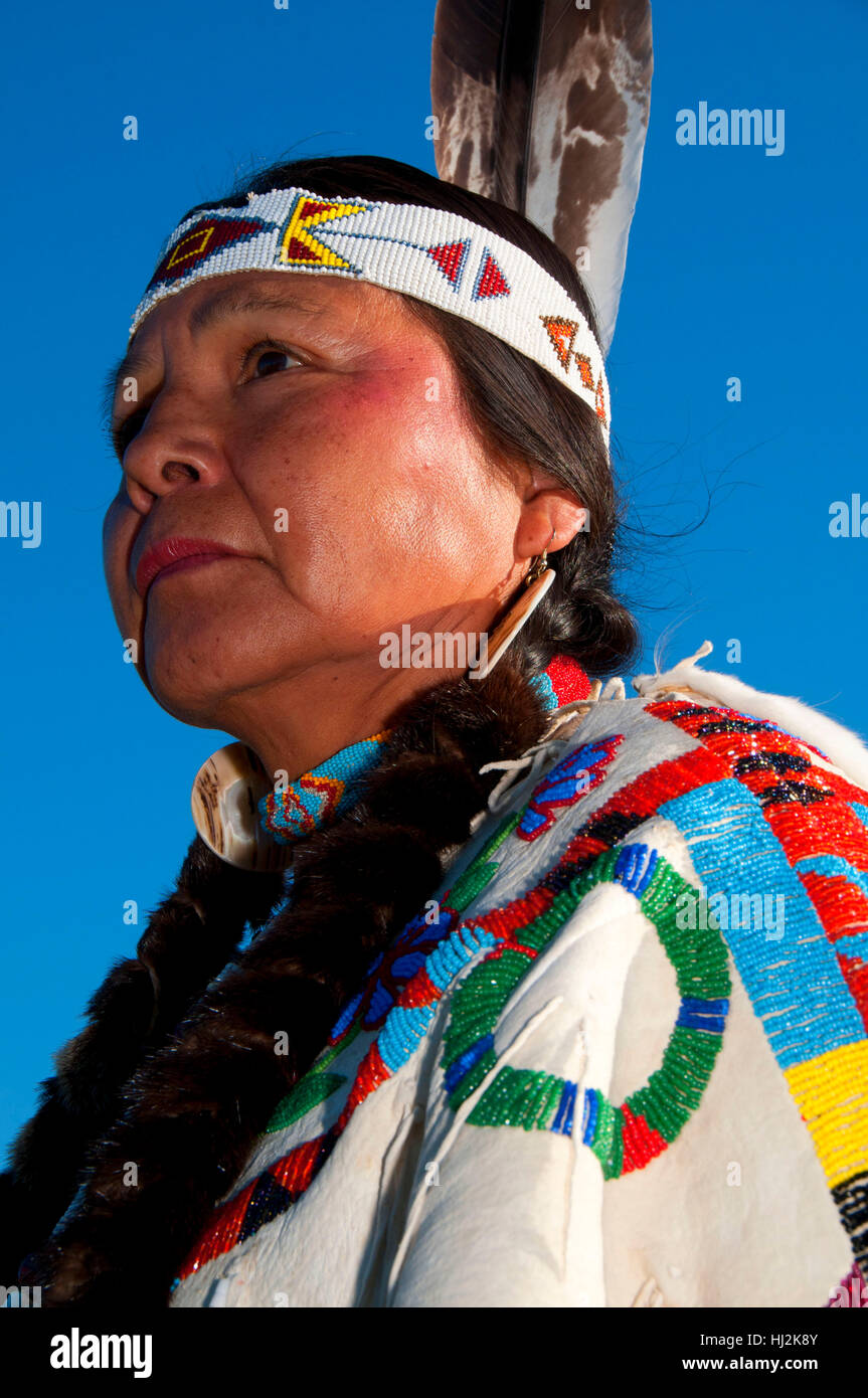 Woman in regalia, PiUmeSha Treaty Days, Warm Springs Indian