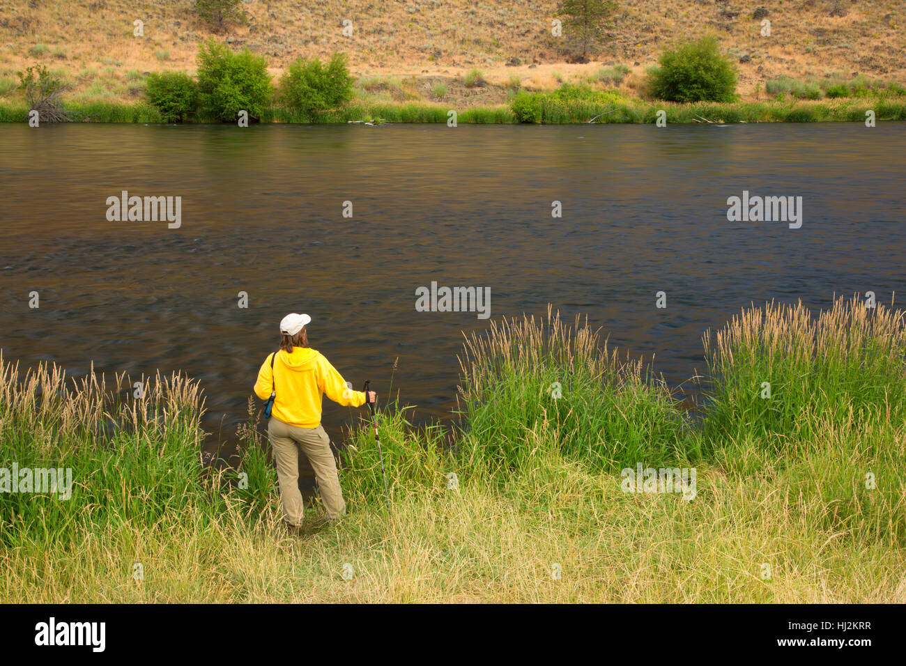 Deschutes Wild & Scenic River, Warm Springs State Park, Oregon Stock