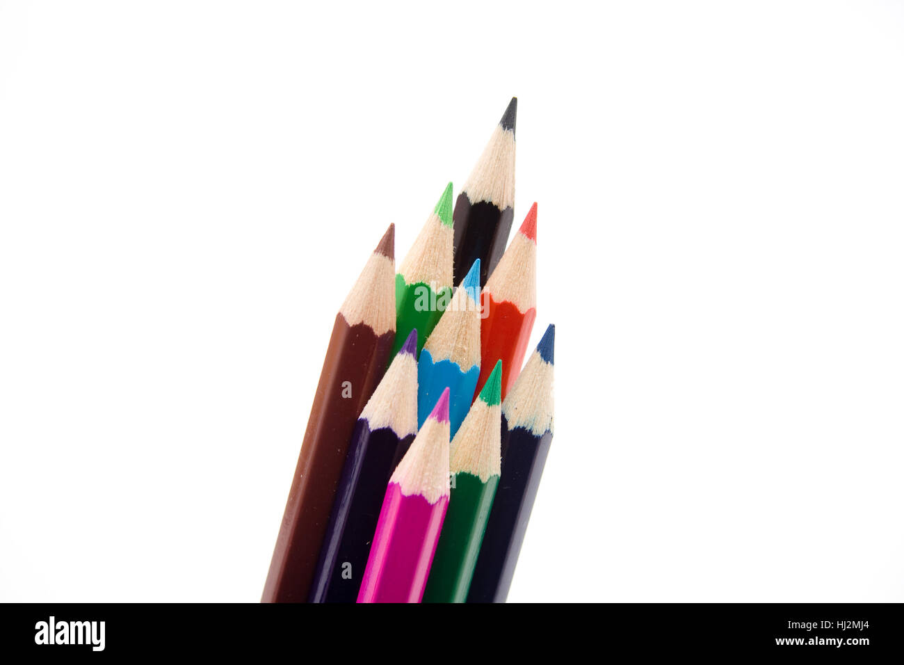 paint, colored pencils, coloured pencils, object, coloured, paint, colored Stock Photo