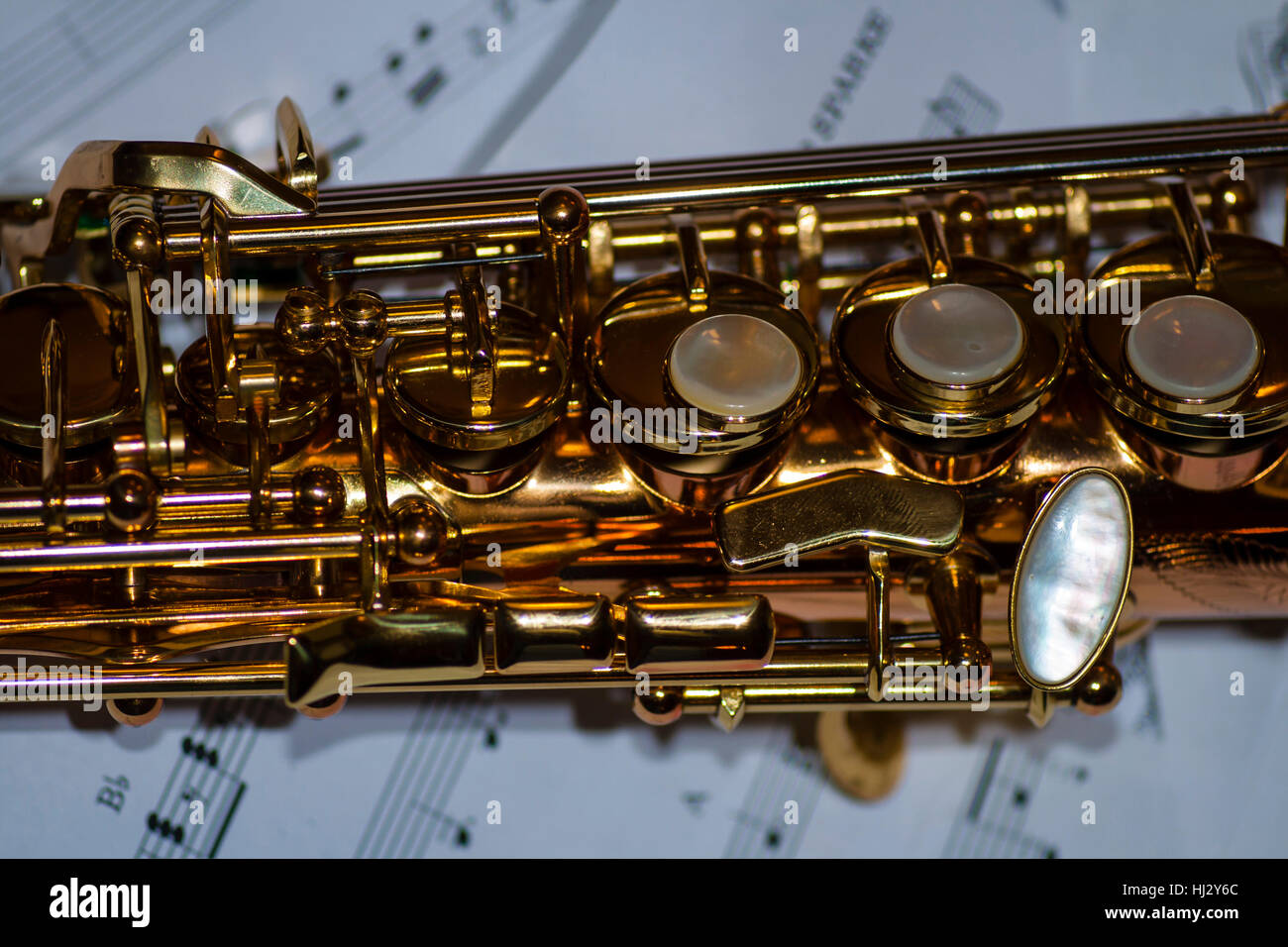 detail view of the flap system of a saxophone Stock Photo Alamy