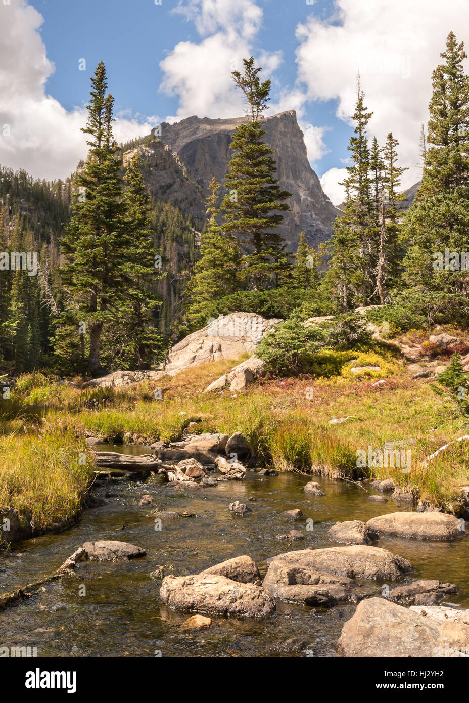 Hallett Peak and Tyndall Creek, in the Tyndall area of Rocky