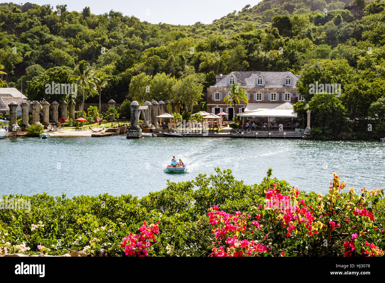 Pillars Restaurant at the Admiral's Inn, Nelson's Dockyard, English