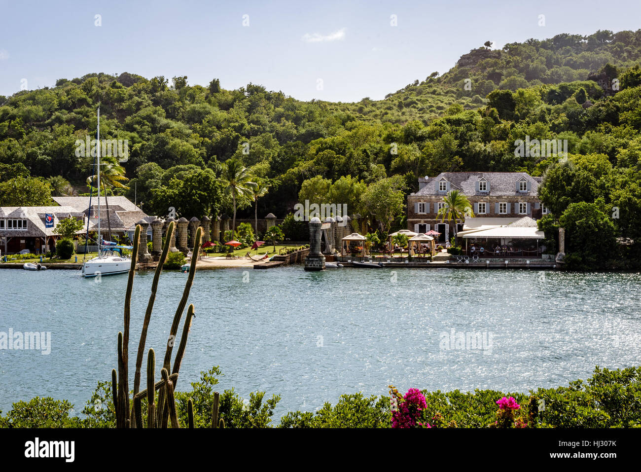 Pillars Restaurant at the Admiral's Inn, Nelson's Dockyard, English