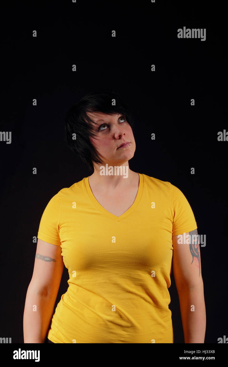 woman, dreamy, black, swarthy, jetblack, deep black, look, glancing ...