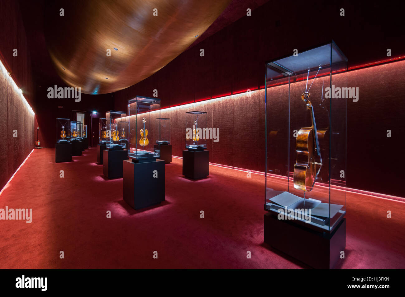 The "Treasure Chest" at the Violin Museum in Cremona, Lombardy, Italy