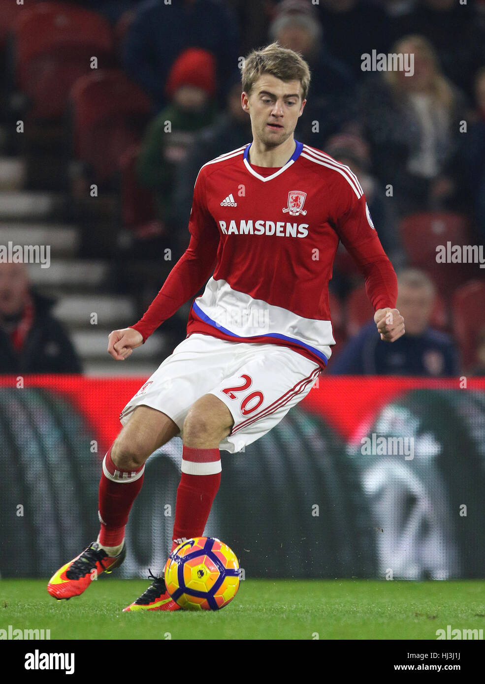 Middlesbrough's Patrick Bamford during the Premier League match at the