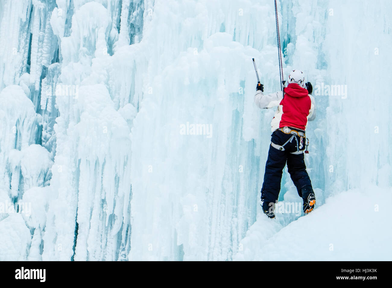 Ice cliff climber hi-res stock photography and images - Alamy