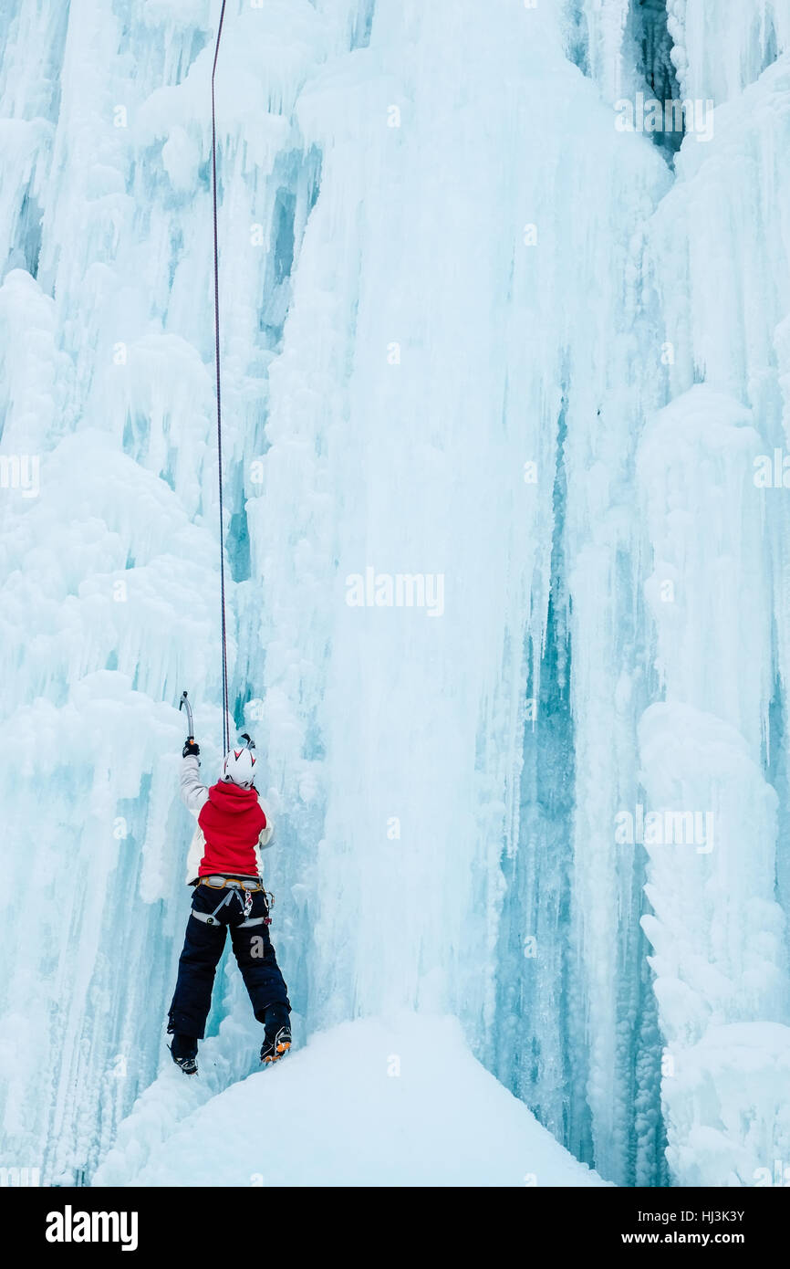 Ice cliff climber hi-res stock photography and images - Alamy